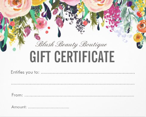 Blush Beauty Boutique Gift Certificate